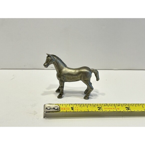 Vintage Collectible Fort Pewter Male Horse Figurine Animal. 2.5” - Picture 7 of 8